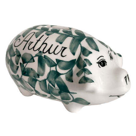 Personalised Green Piggy Bank