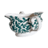 Green Scroll Gravy Boat