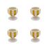 Yellow Stripes Egg Cups (Set of 4)