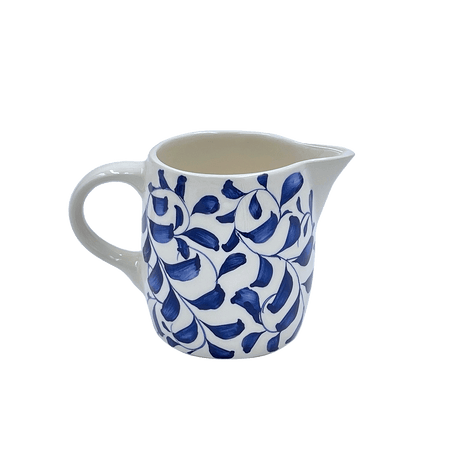 Navy Blue Scroll Milk Jug