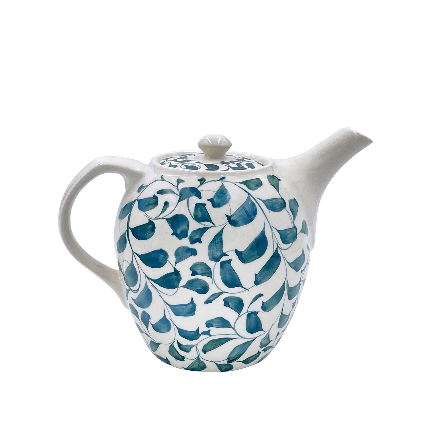 Green Scroll Teapot