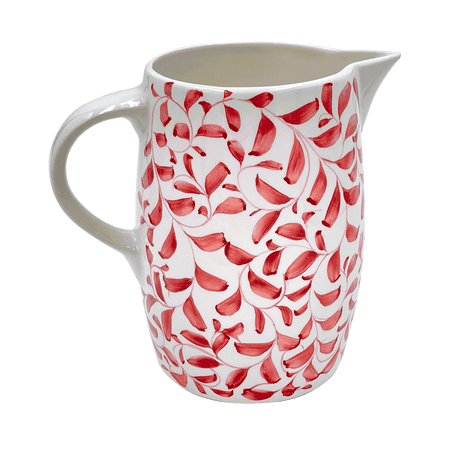 Red Scroll Water Jug