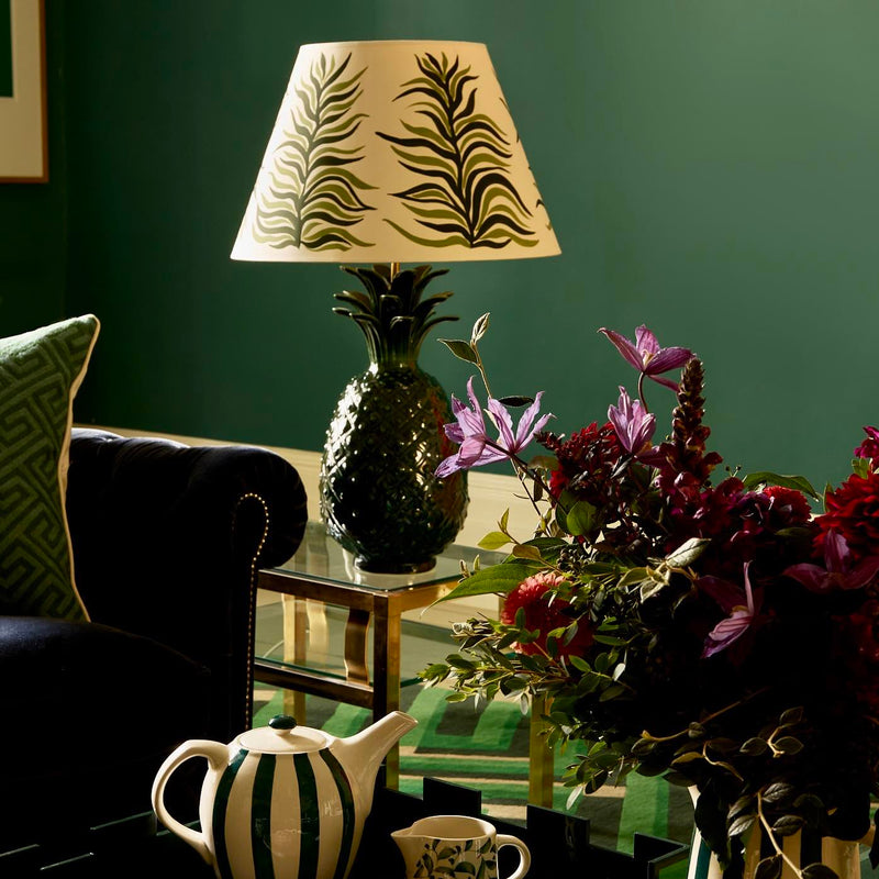 Pineapple Lamp in Emerald Green