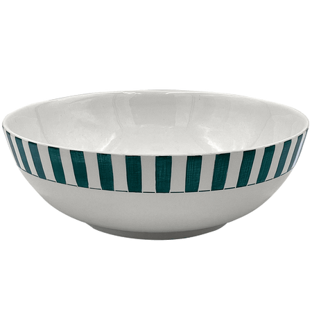 Green Stripes Salad Bowl