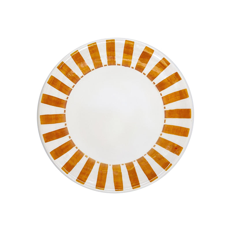 Side Plate in Yellow, Stripes