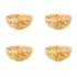 Small Yellow Scroll Bowls (Set of 4)