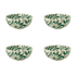 Small Green Scroll Bowls (Set of 4)