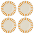 Yellow Stripes Pasta Plates (Set of 4)