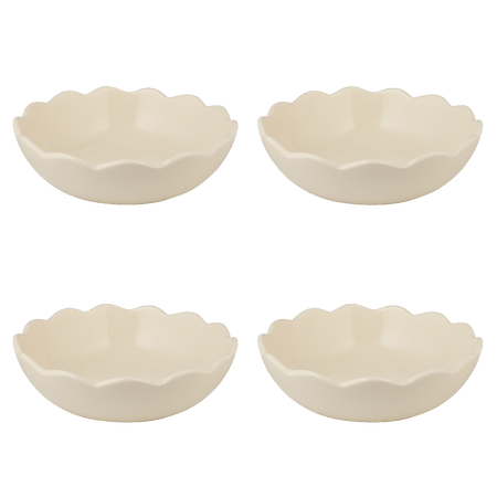 Medium Scalloped Bowls (Set of 4)