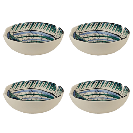 Medium Blue Romina Fish Bowls (Set of 4)