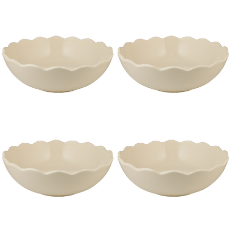 Large Scalloped Bowls (Set of 4)