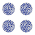 Navy Blue Scroll Side Plates (Set of 4)