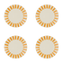 Yellow Stripes Side Plates (Set of 4)