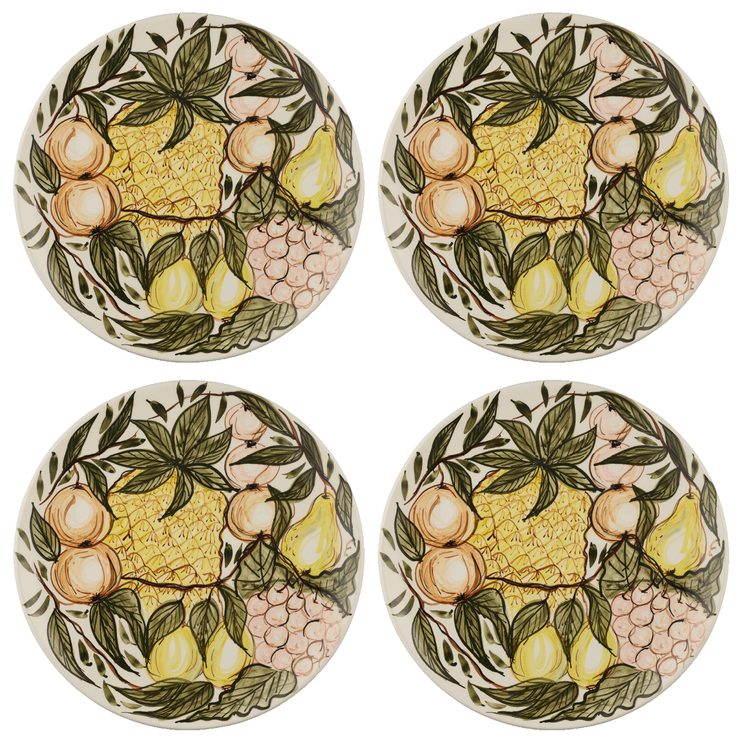 Fruit Charger Plates (Set of 4)