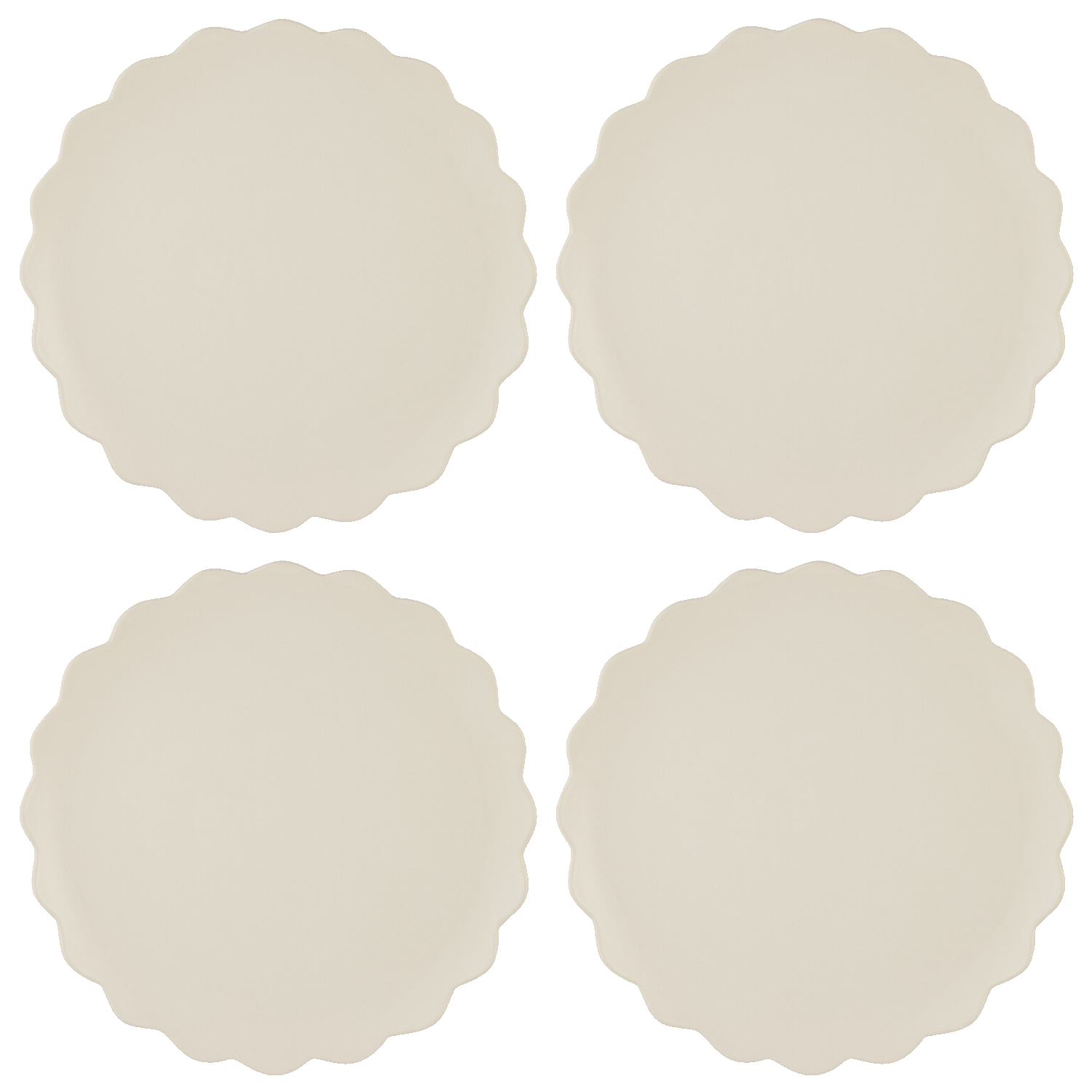 Scalloped Charger Plates (Set of 4)