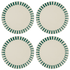 Green Stripes Charger Plates (Set of 4)