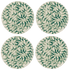 Green Scroll Charger Plates (Set of 4)