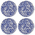 Navy Blue Scroll Charger Plates (Set of 4)