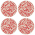 Red Scroll Charger Plates (Set of 4)