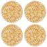 Yellow Scroll Charger Plates (Set of 4)