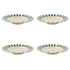 Green Stripes Pasta Plates (Set of 4)
