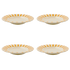 Yellow Stripes Pasta Plates (Set of 4)