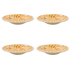 Yellow Scroll Pasta Plates (Set of 4)