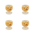 Yellow Scroll Egg Cups (Set of 4)