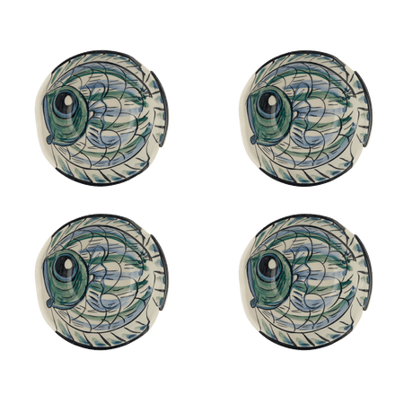 Small Blue Romina Fish Bowls (Set of 4)