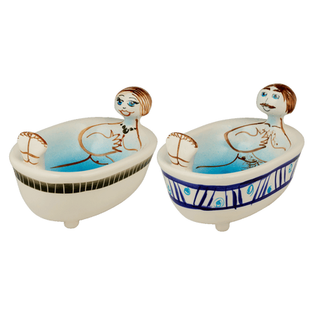 Pair of Michelangelo & Bruna Bath Soap Dishes