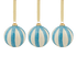 Azure Stripes Christmas Bauble (Set of 3)