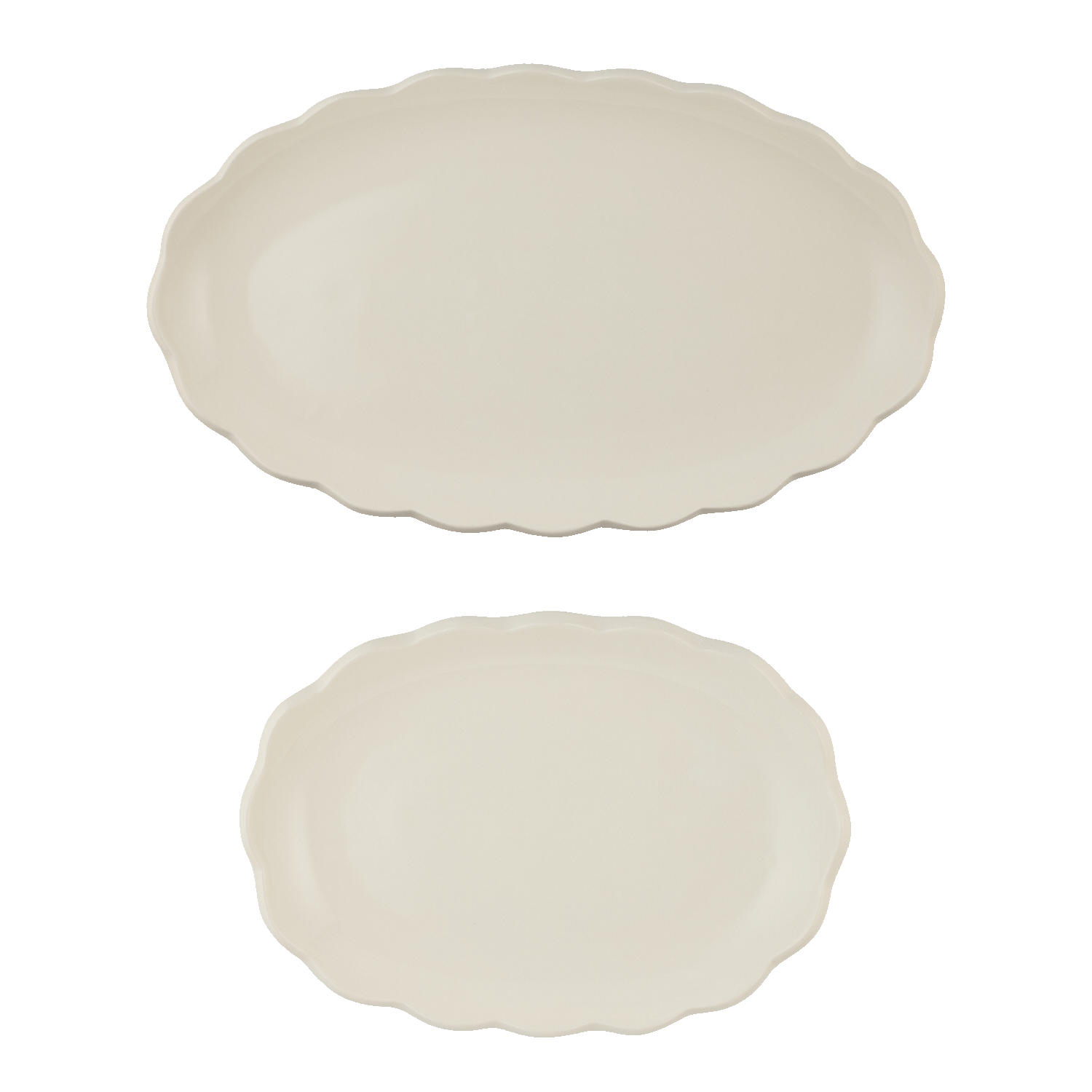 Scalloped Serving Platters (Set of 2)