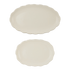 Scalloped Serving Platters (Set of 2)