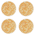 Yellow Scroll Dinner Plate (Set of 4)