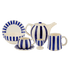 Navy Blue Stripes Breakfast Set (25 Piece)