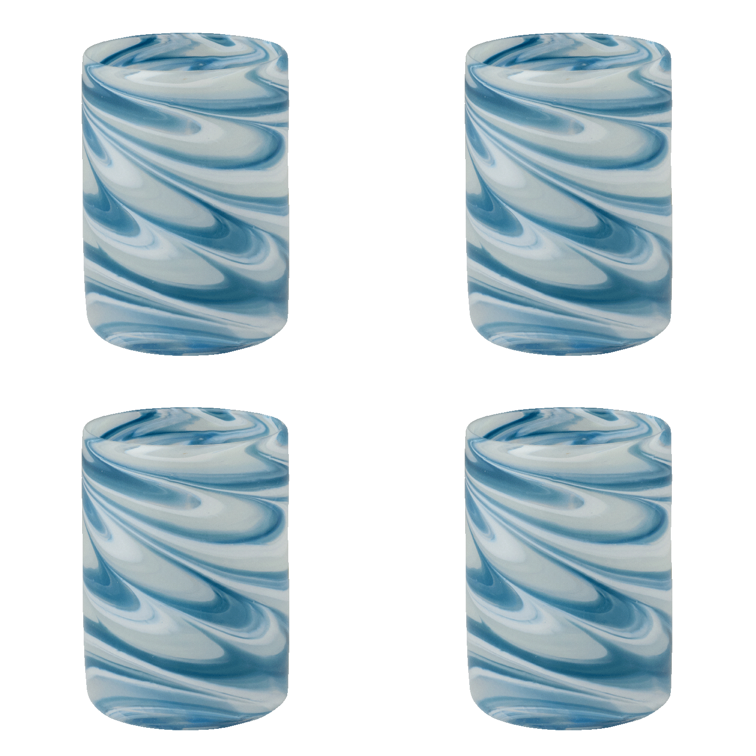 Sea Blue Bellotto Tumblers (Set of 4)