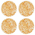 Yellow Scroll Pasta Plates (Set of 4)