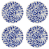 Navy Blue Scroll Pasta Plates (Set of 4)
