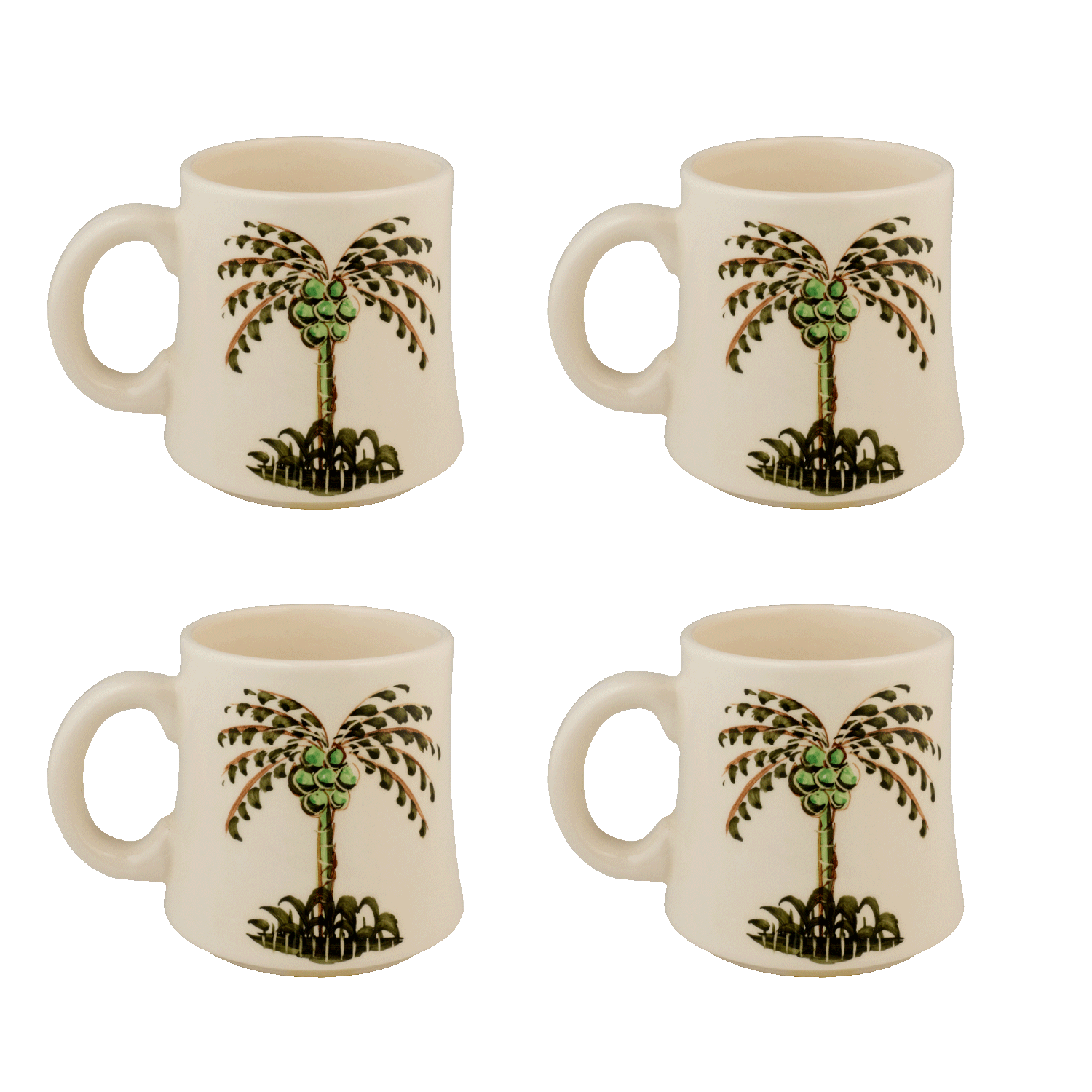 Palm Mugs (Set of 4)
