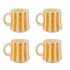 Yellow Stripes Mugs (Set of 4)