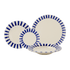 Navy Blue Stripes Dinner Set (16 Piece)