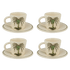 Palm Espresso Cup & Saucers (Set of 4)