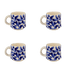 Small Navy Blue Scroll Mug (Set of 4)