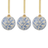 Powder Blue Scroll Christmas Bauble (Set of 3)