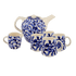 Navy Blue Scroll Tea Set (6 Piece)