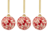 Red Scroll Christmas Baubles (Set of 3)