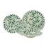 Green Scroll Dinner Set (16 Piece)