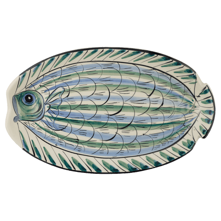 Large Blue Romina Fish Oval Platter