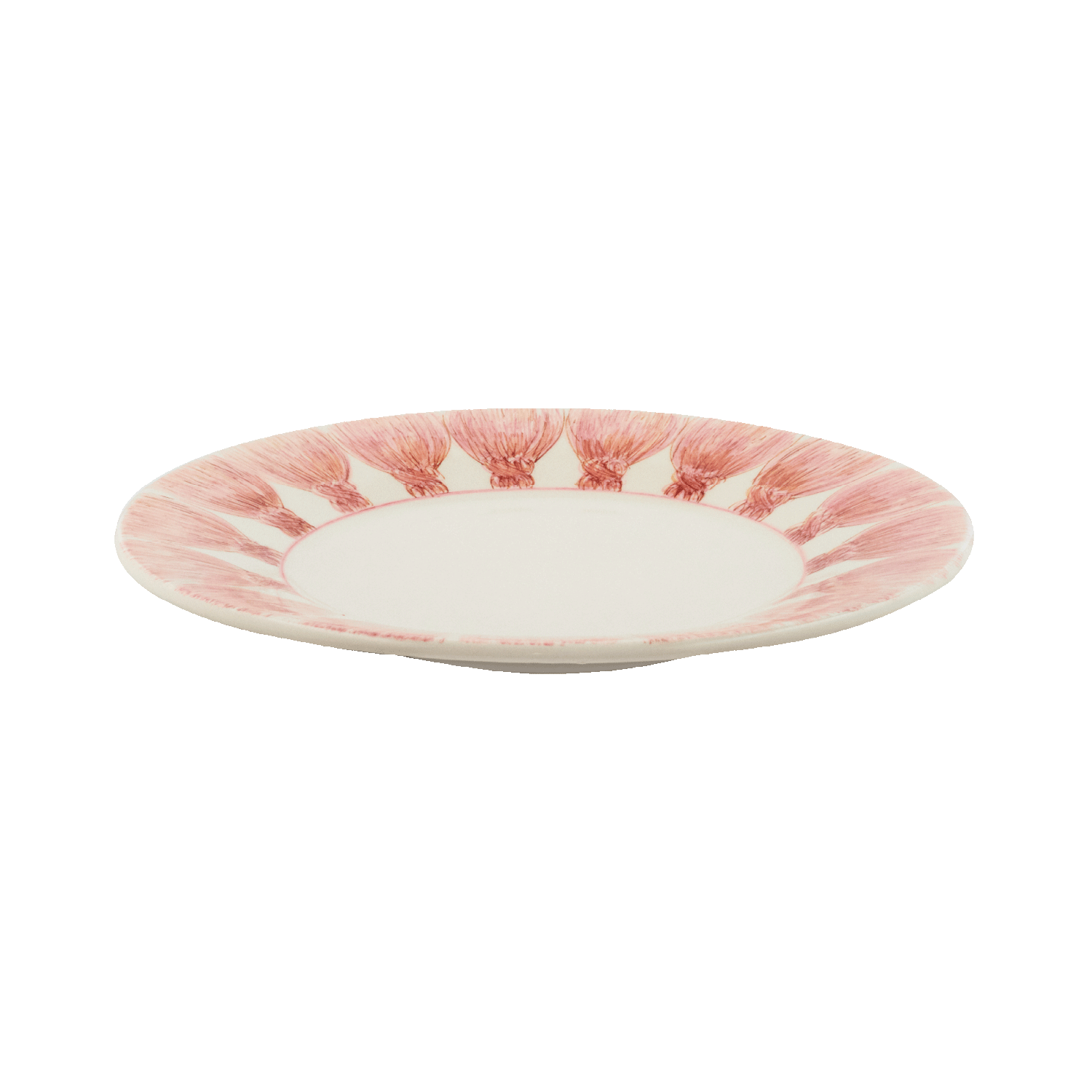 Powder Pink Tassel Dessert Plate