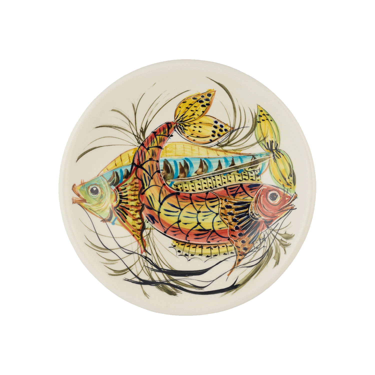 Red Aldo Fish Side Plate